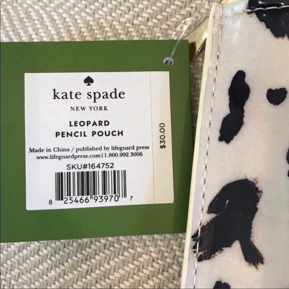 KATE SPADE Leopard Print Pencil Pouch